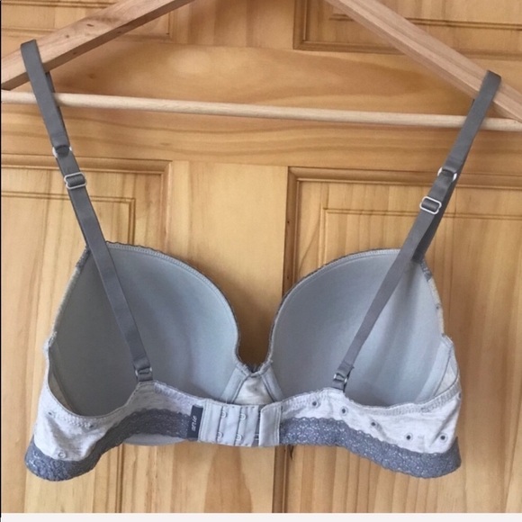 aerie embroidered polka dot convertible cotton lace trim 36C bra - Picture 6 of 7